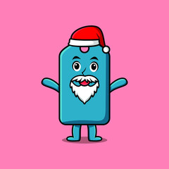 Cute Cartoon mascot character Price tag santa claus character christmas in modern design style 