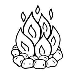 illustration of a fire