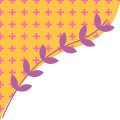 Organic Corner Blob with Leaf