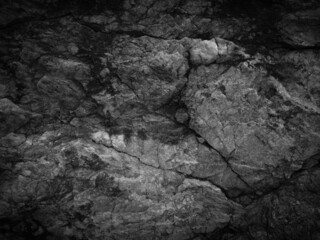 Black and white cracked rock.