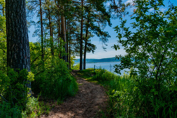 Fototapeta na wymiar View of the Volga River from the Zhigulyov Mountains!