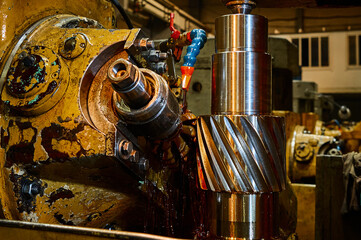 Process of cutting helical gear with modular hob cutter