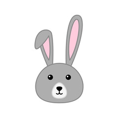 Rabbit isolated on white background. Vector illustration