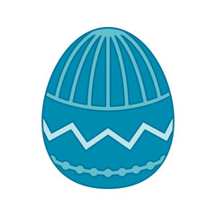 Easter egg isolated on white background. Vector illustration