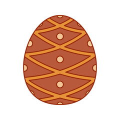 Easter egg isolated on white background. Vector illustration