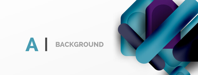 Colorful geometric shapes lines, squares and triangles. Abstract background for wallpaper, banner or landing page