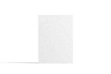 front view blank paper mockup illustration 3d render isolated on white background