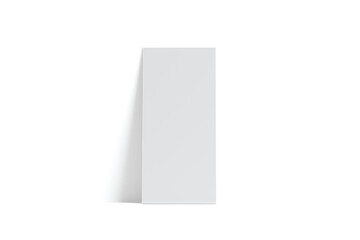 front view blank paper mockup illustration 3d render isolated on white background