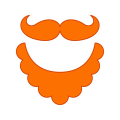 Leprechaun beard isolated on white background. Vector illustration