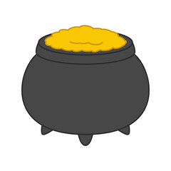 Cauldron isolated on white background. Vector illustration