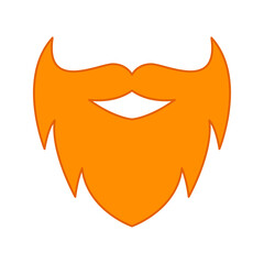 Leprechaun beard isolated on white background. Vector illustration