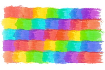 Lgbt community symbol in rainbow colors. Abstract painting background. Watercolor rainbow. Background in the colors of the LGBT flag. 