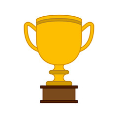Trophy isolated on white background. Vector illustration