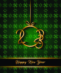 2023 Happy New Year background for your seasonal invitations, festive posters, greetings cards.
