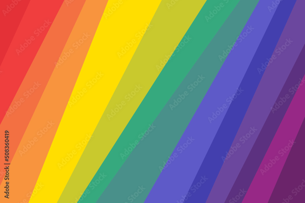 Poster striped line abstract rainbow colorful lgbt pride theme empty background vector design template.