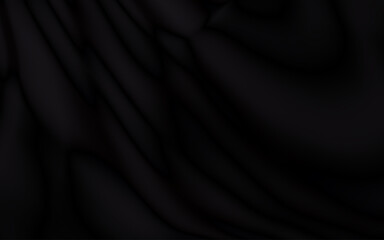 Black luxury fabric background with copy space