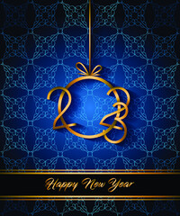 2023 Happy New Year background for your seasonal invitations, festive posters, greetings cards.