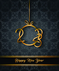 2023 Happy New Year background for your seasonal invitations, festive posters, greetings cards.