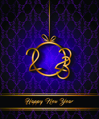 2023 Happy New Year background for your seasonal invitations, festive posters, greetings cards.