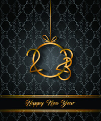 2023 Happy New Year background for your seasonal invitations, festive posters, greetings cards.