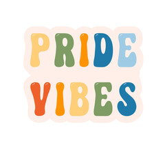 Vector collection of LGBTQ community symbols retro pride vibes with rainbow Pride month hand drawn concept Vector illustration