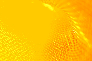 Bright yellow abstract netting grid waves background