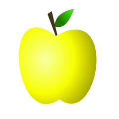 green apple isolated on white