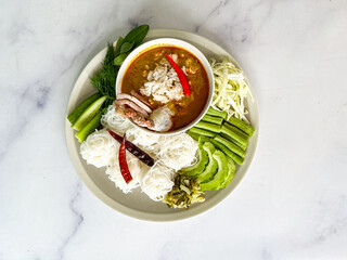 The story of the ancient Thai kitchen concept : Khanom Jeen with Crab Sauce