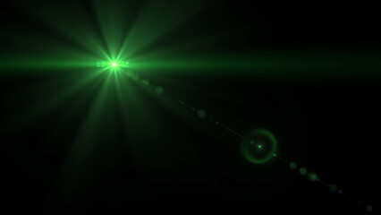 bright green star with rays and highlights