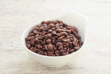 Roasted coffee bean in the bowl