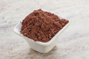 Natural organic cocoa powder for culinary
