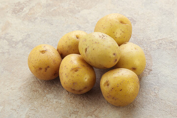 Raw small organic baby potato