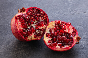 Ripe sweet rube pomegranate fruit