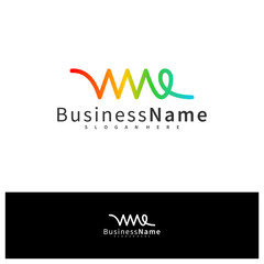 Letter WME logo design vector template, Initial WME logo concepts illustration.