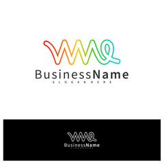 Letter WME logo design vector template, Initial WME logo concepts illustration.