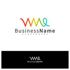 Letter WME logo design vector template, Initial WME logo concepts illustration.