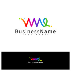Letter WME logo design vector template, Initial WME logo concepts illustration.