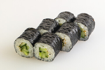 Japanese vegan roll with cucumber