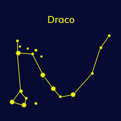 Constellations on a dark blue background