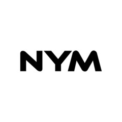 NYM letter logo design with white background in illustrator, vector logo modern alphabet font overlap style. calligraphy designs for logo, Poster, Invitation, etc.