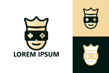 Gaming king logo template design vector