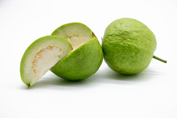 Fresh Guava isolated on the white background,