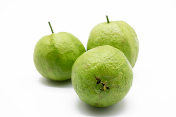 Fresh Guava isolated on the white background.