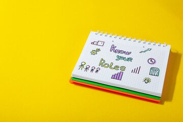 Concept of business roles, space for text