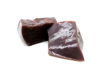 Beef liver isolated on white background.