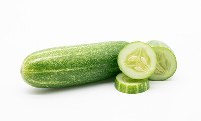 cucumber isolated on white background.
