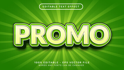 promo 3d editable text effect template