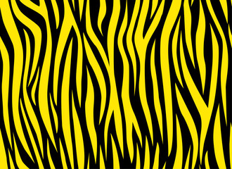 Zebra yellow abstract seamless pattern. Colorful stripes, repeating background. Vector printing for fabrics, posters, banners. 