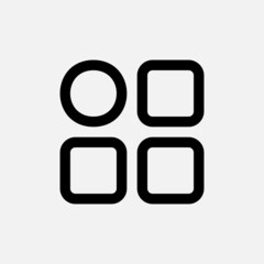 Menu icon in line style about essentials, use for website mobile app presentation