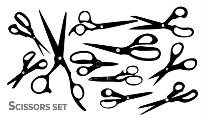 Set of scissors, SCISSORS bundle, Personalized, Hair Cutting Scissors Clipart